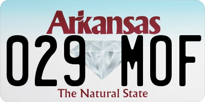 AR license plate 029MOF