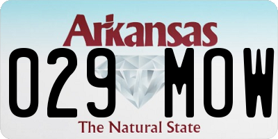 AR license plate 029MOW
