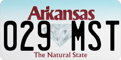 AR license plate 029MST