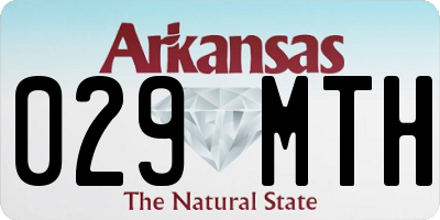 AR license plate 029MTH