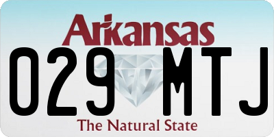 AR license plate 029MTJ