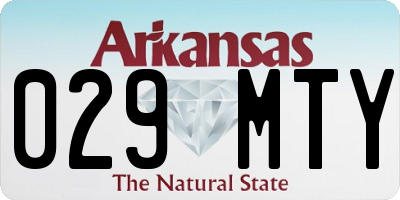 AR license plate 029MTY