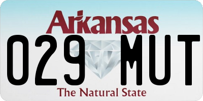 AR license plate 029MUT