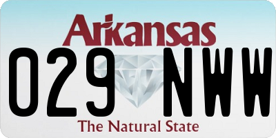 AR license plate 029NWW