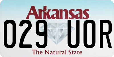 AR license plate 029UOR