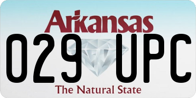 AR license plate 029UPC