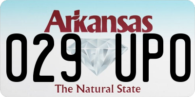 AR license plate 029UPO