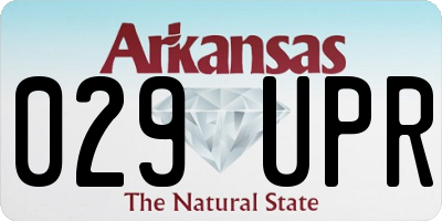 AR license plate 029UPR