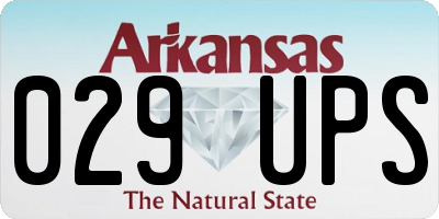 AR license plate 029UPS