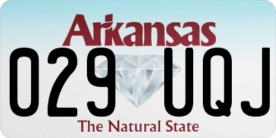 AR license plate 029UQJ