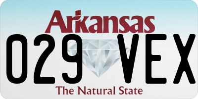 AR license plate 029VEX