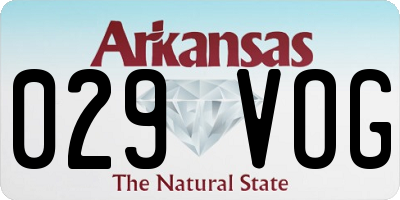 AR license plate 029VOG