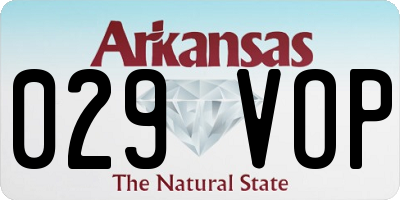AR license plate 029VOP