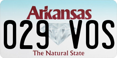 AR license plate 029VOS