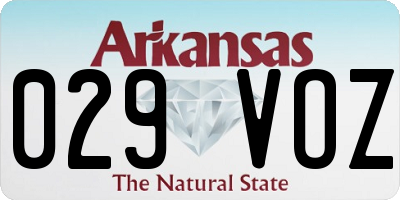 AR license plate 029VOZ