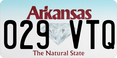 AR license plate 029VTQ