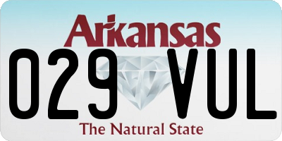 AR license plate 029VUL