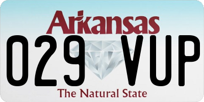AR license plate 029VUP