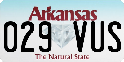 AR license plate 029VUS