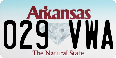 AR license plate 029VWA