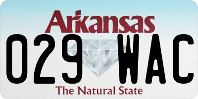 AR license plate 029WAC