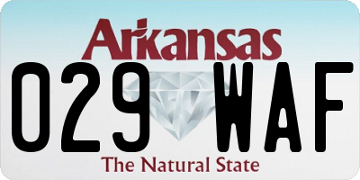 AR license plate 029WAF