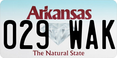 AR license plate 029WAK