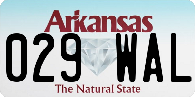 AR license plate 029WAL