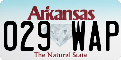AR license plate 029WAP
