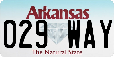 AR license plate 029WAY