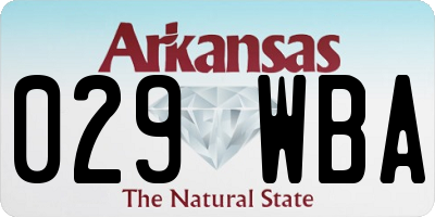 AR license plate 029WBA
