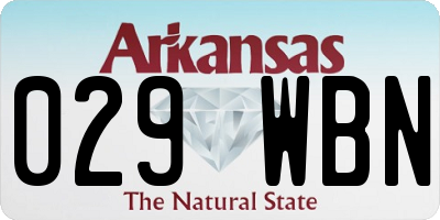 AR license plate 029WBN