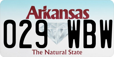 AR license plate 029WBW