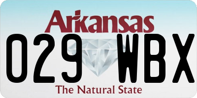 AR license plate 029WBX