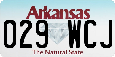 AR license plate 029WCJ