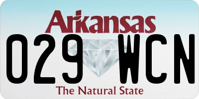 AR license plate 029WCN