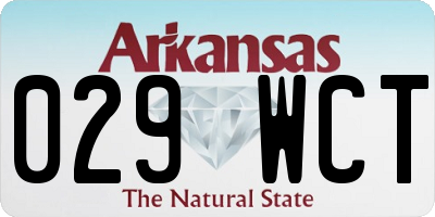 AR license plate 029WCT