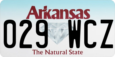 AR license plate 029WCZ