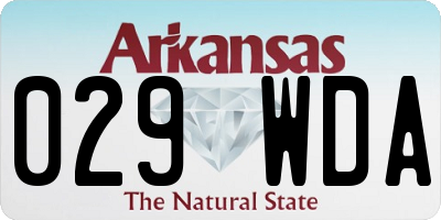 AR license plate 029WDA