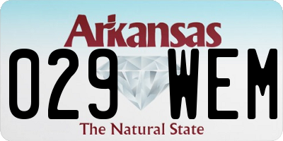 AR license plate 029WEM