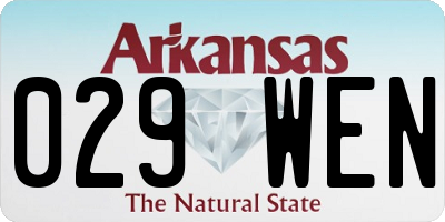 AR license plate 029WEN