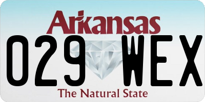 AR license plate 029WEX