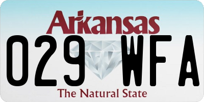 AR license plate 029WFA