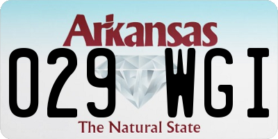 AR license plate 029WGI