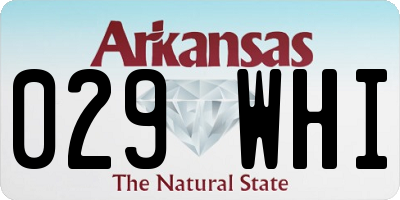 AR license plate 029WHI
