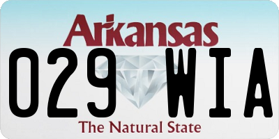 AR license plate 029WIA