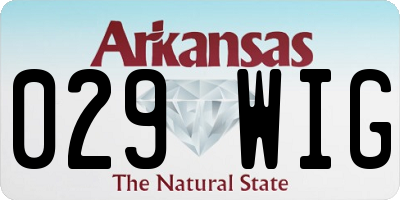 AR license plate 029WIG