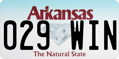 AR license plate 029WIN