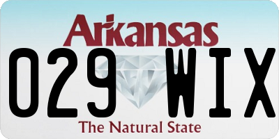 AR license plate 029WIX