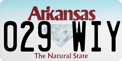 AR license plate 029WIY